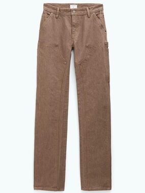 Filippa K NWT Women's Brown Carpenter Cargo Jeans 28 RARE